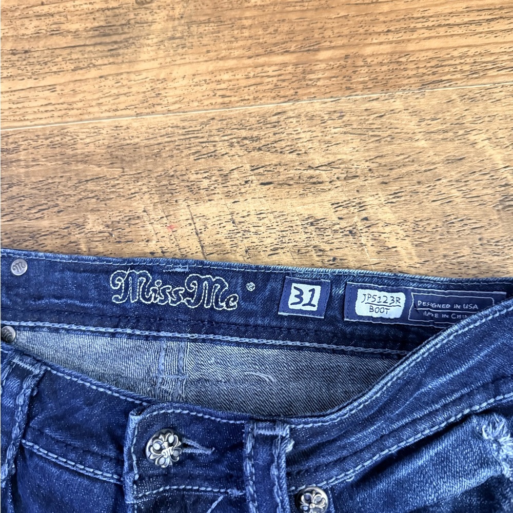 Miss Me Dark Blue Denim Jeans - Picture 2 of 6
